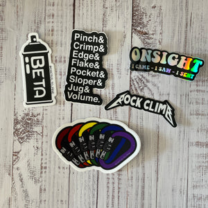 Rock Climbing Build Your Own Sticker Pack