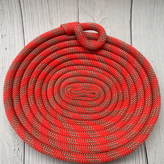 Coiled Oval Rope Bowl | Coral