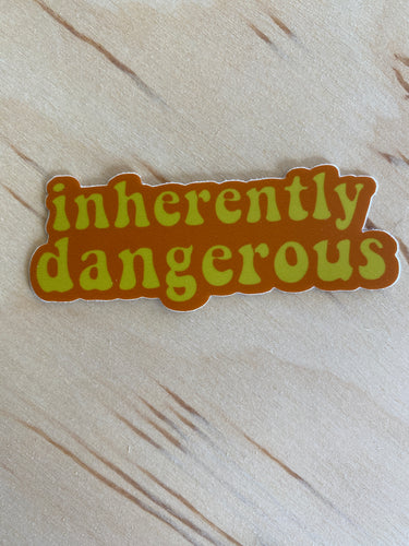 Inherently Dangerous Rock Climb Sticker