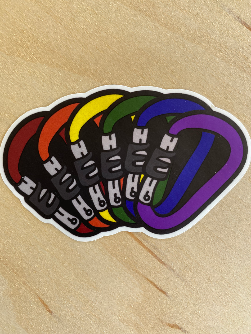 Pride Carabiner Rock Climb Sticker